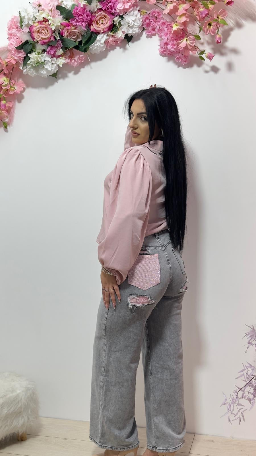 Jeans pink diamond