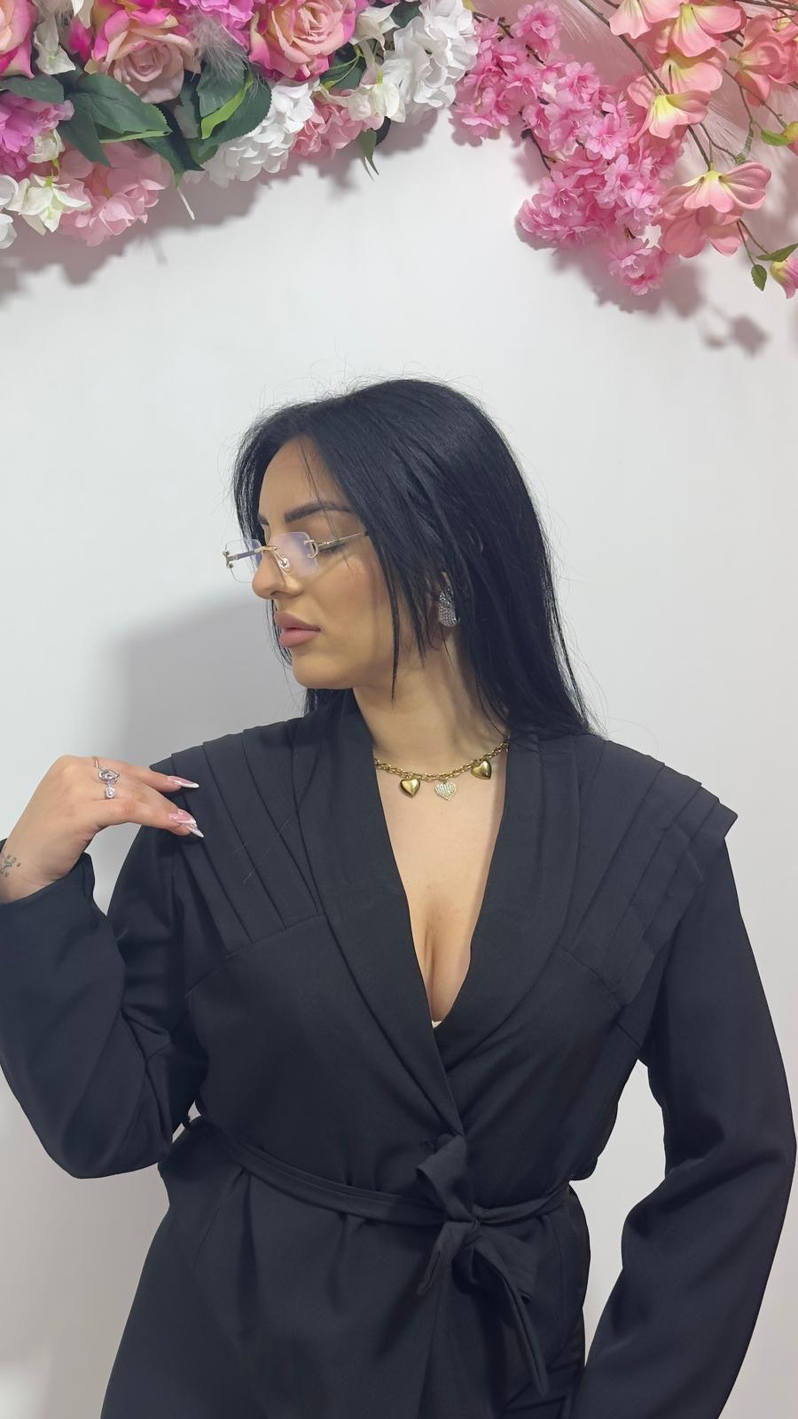 Tailleur origami noir