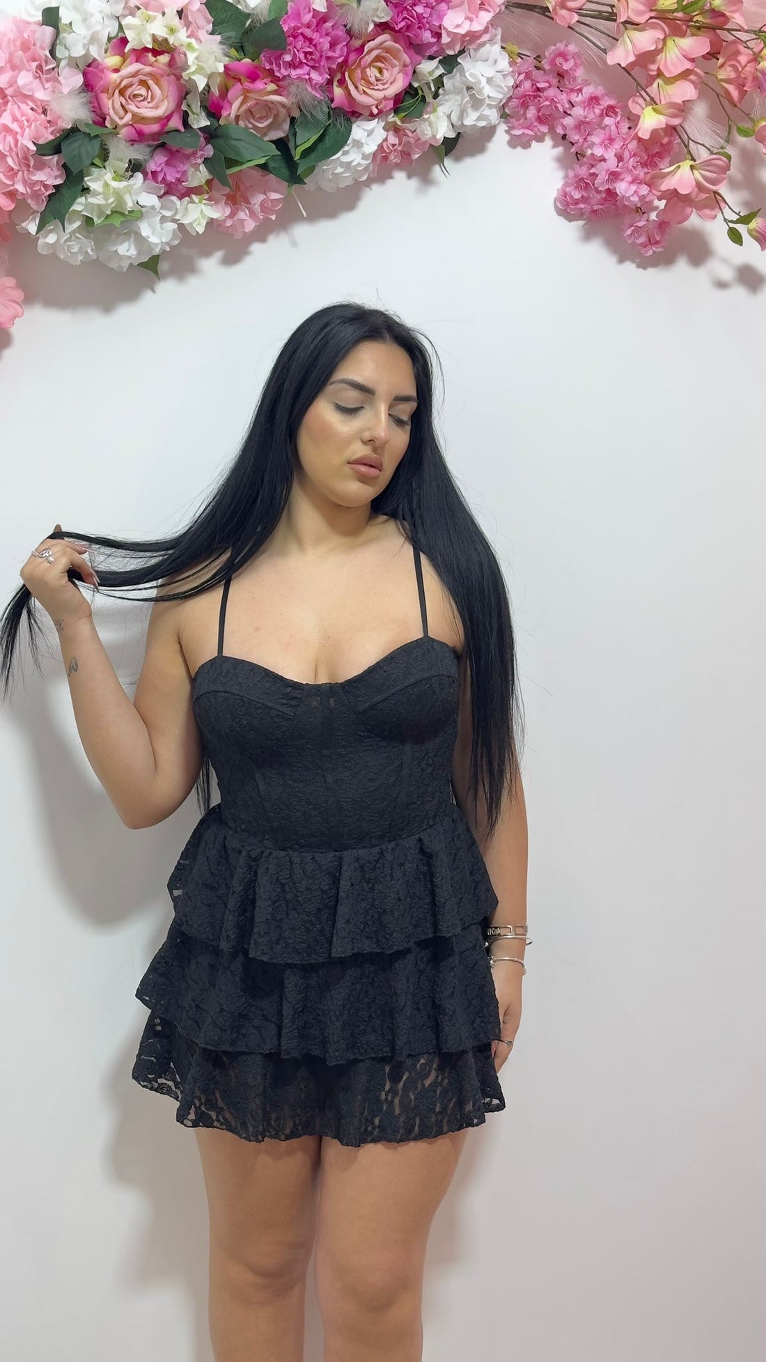 Vestitino volant noir