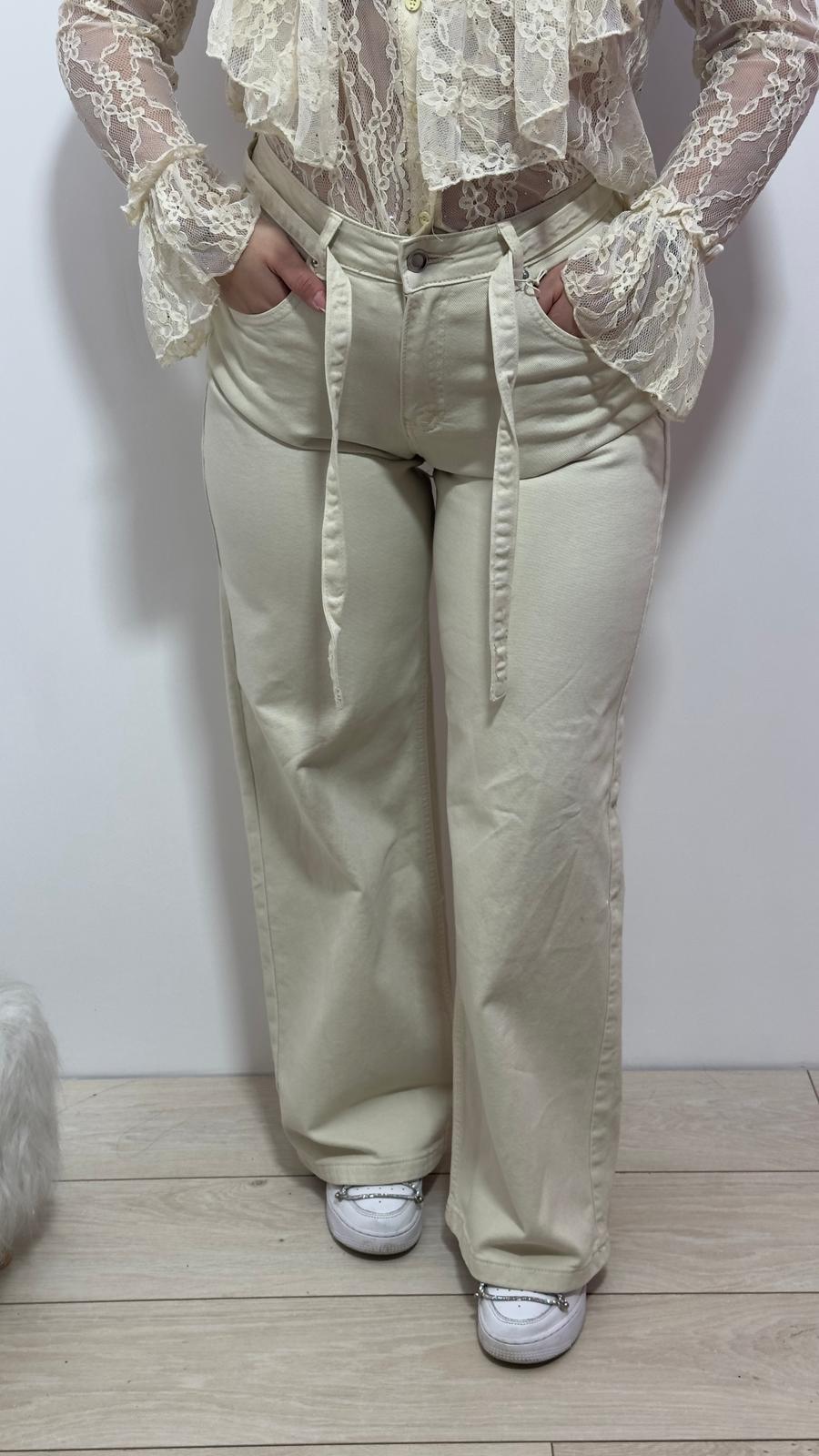 Jeans ecru denim