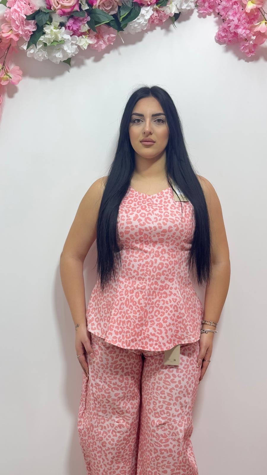 Coordinato Peplo Animalier